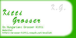 kitti grosser business card